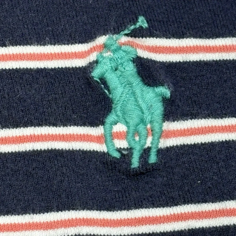 Polo Golf Shirt Ralph Lauren Stretch Lisle Mens XL Striped Pony Logo Performance